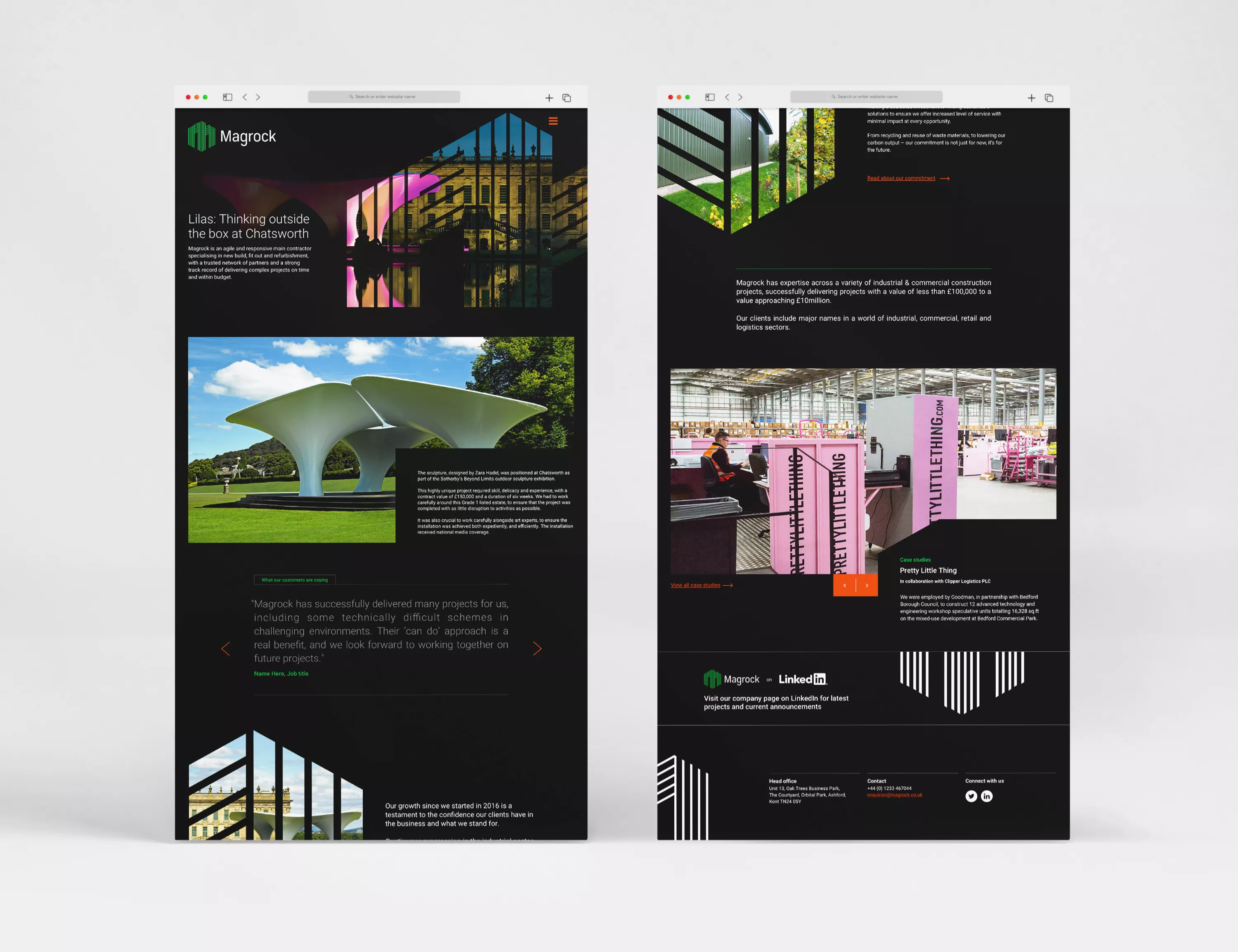 Newly designed Magrock webpages