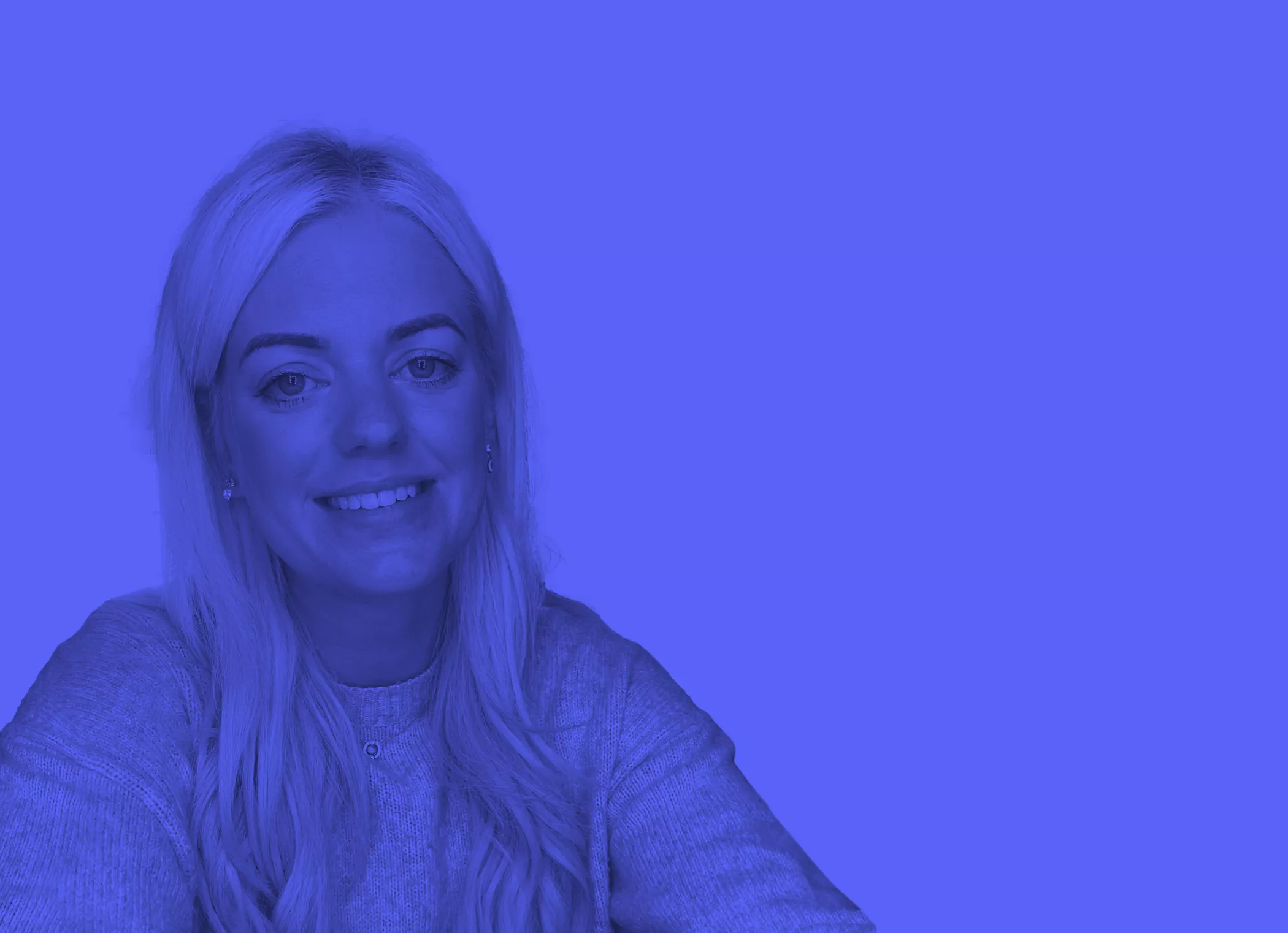 Tanya Hardie with a blue filter