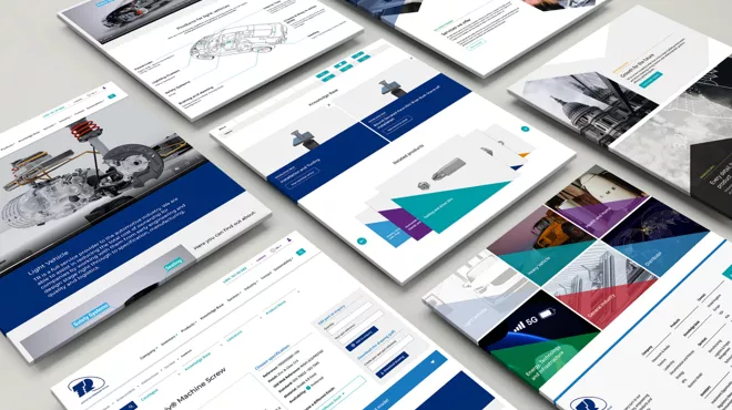 Mock-ups of the newly designed TR Fastenings website